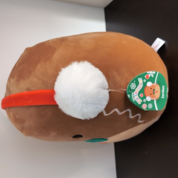 Squishmallow Jordon the Gingerbread Boy Plush with Bow Tie and Ear Muffs,NWT. - Picture 2 of 9